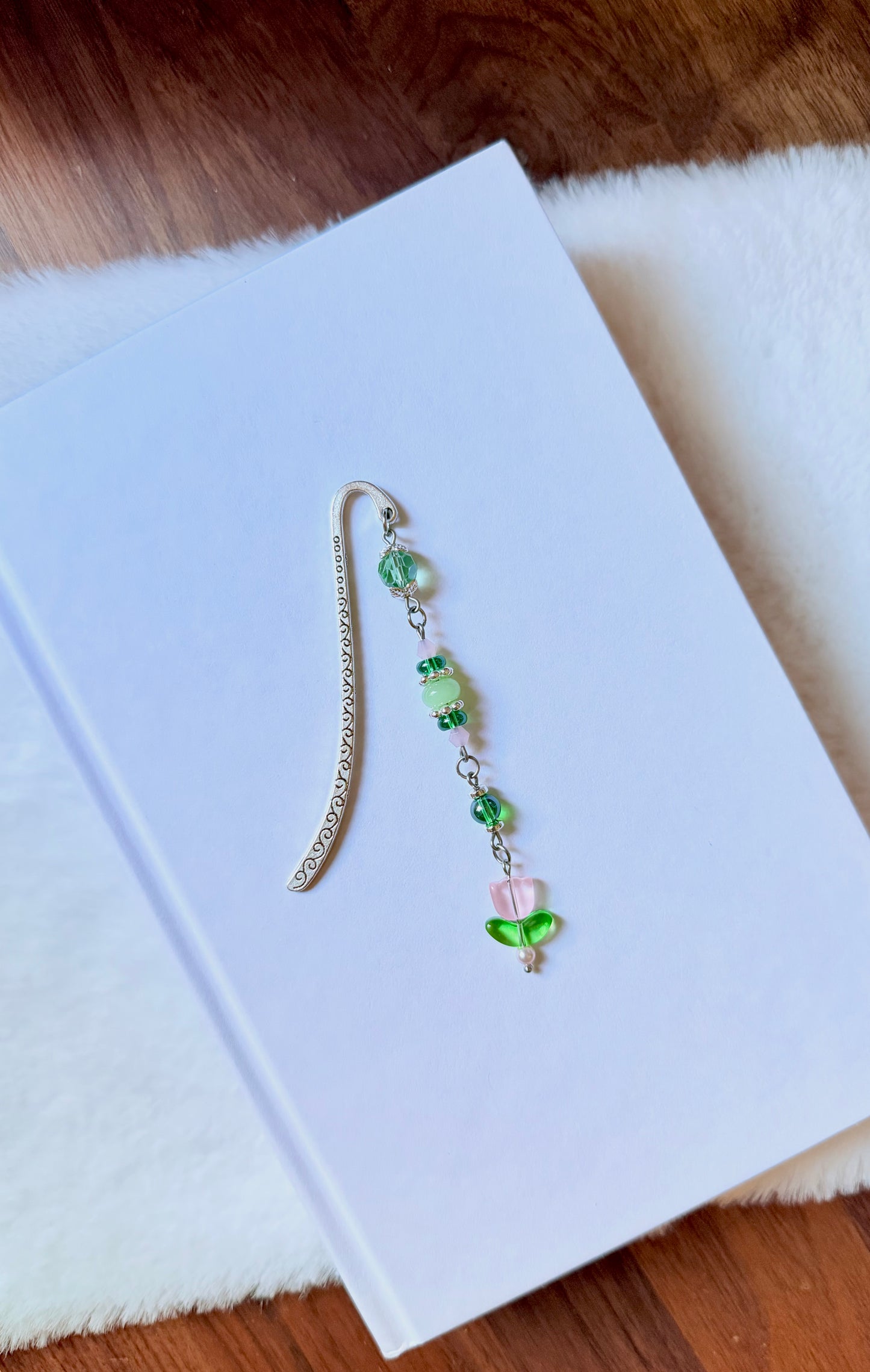 Spring Bloom Beaded Bookmark Charm
