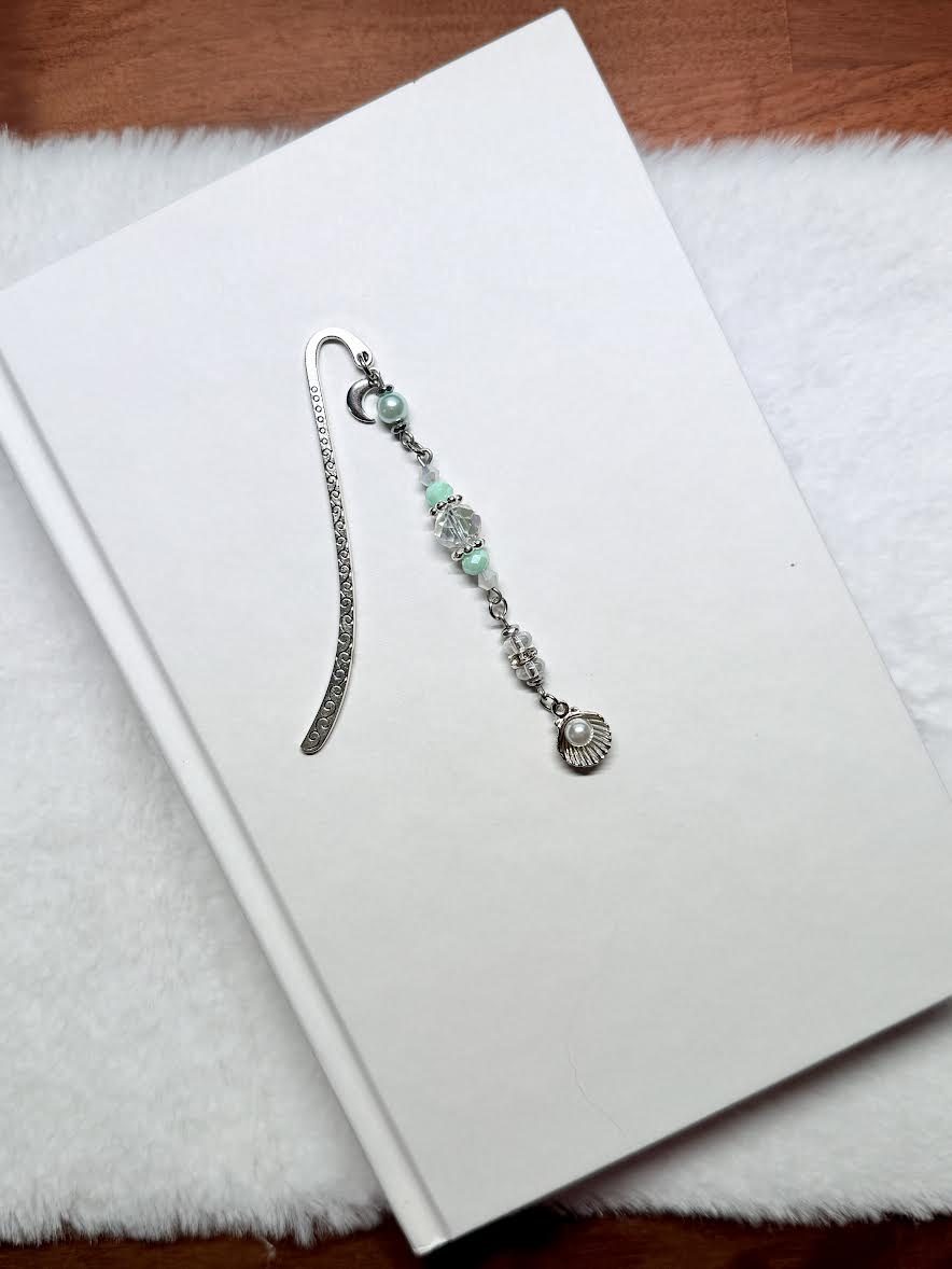Pearl of the Sea Bookmark Charm - book charm - Lil Moo Studio
